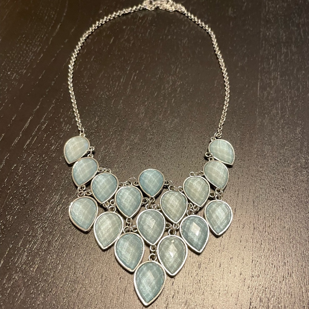 Pretty Light Blue Statement Necklace
